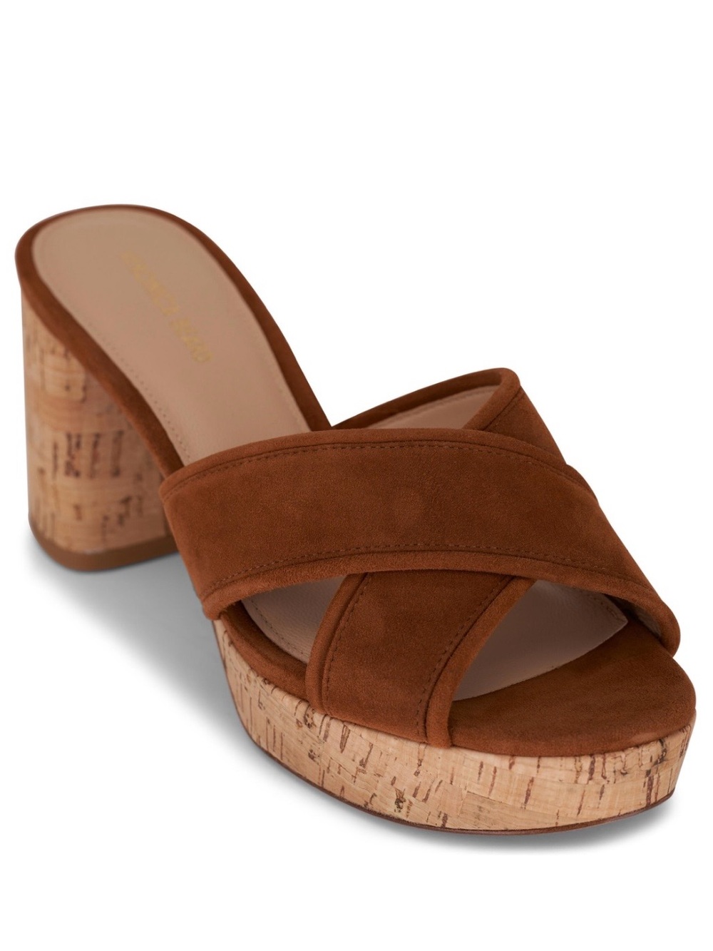 Veronica Beard Dory Caramel Crisscross Cork Sandal.. new